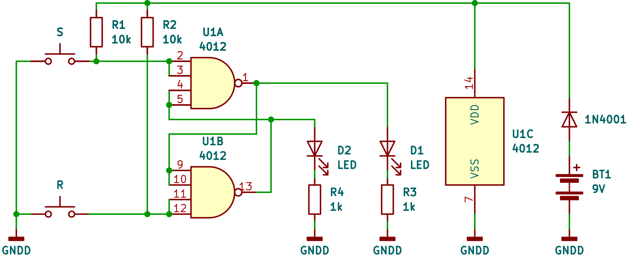 Flip-Flop mit CD4012B